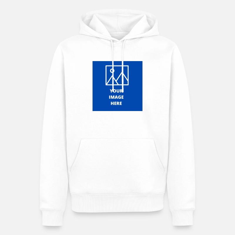 Ihr Bild hier - Männer Premium Bio Hoodie - Weiß