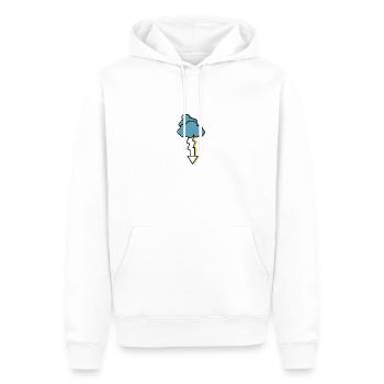Gewitter - Männer Premium Bio Hoodie - Weiß - Vorne - Nico (187cm)