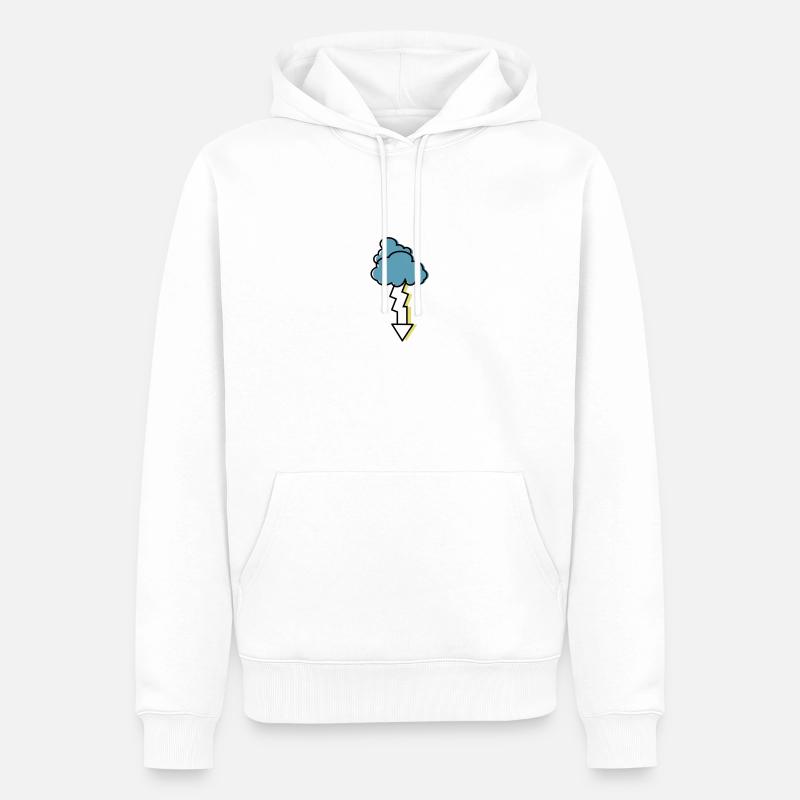 thunderstorm - Men’s Premium Organic Hoodie - white