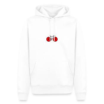 vélo de course rouge - Sweat à capuche Premium bio Homme - blanc - Devant - Nico (187cm)