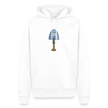 Cartone animato di vanga da giardino - Felpa con cappuccio ecologica premium da uomo - bianco - Fronte - Nico (187cm)