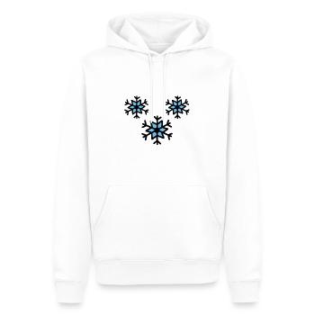 flocons de neige - flocons de neige dessin - Sweat à capuche Premium bio Homme - blanc - Devant - Nico (187cm)