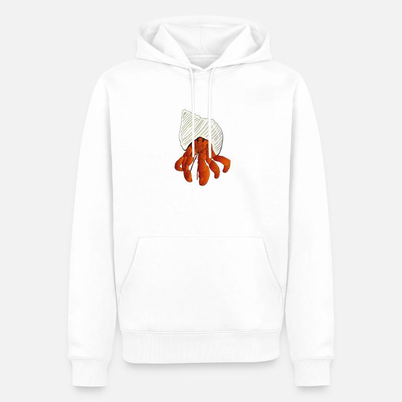 Le Bernard l'ermite l'hermite - Sweat à capuche Premium bio Homme - blanc