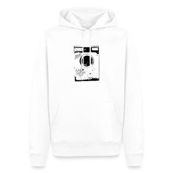 Maschinengewehr waschen - Männer Premium Bio Hoodie - Weiß - Vorne - Nico (187cm)