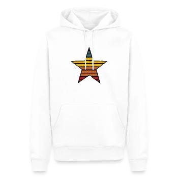 Vintage Stern - Männer Premium Bio Hoodie - Weiß - Vorne - Nico (187cm)