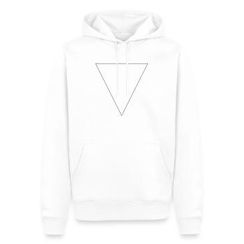 Simple triangle, minimalist, simple, beautiful! - Men’s Premium Organic Hoodie - white - Front - Nico (187cm)