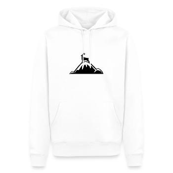 Alpen Steinbock Bergsteigen Geschenkidee - Männer Premium Bio Hoodie - Weiß - Vorne - Nico (187cm)