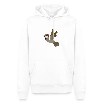 Fliegender Haussperling - Männer Premium Bio Hoodie - Weiß - Vorne - Nico (187cm)