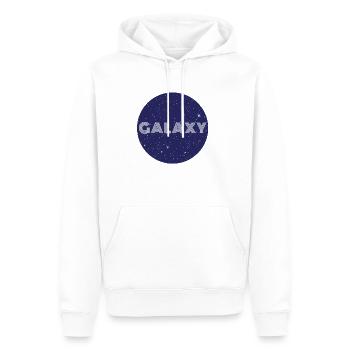 Galaxy - Men’s Premium Organic Hoodie - white - Front - Nico (187cm)