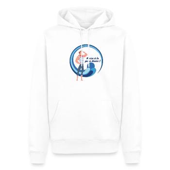 Marin à la peau douce t-shirt fun anniversaire - Sweat à capuche Premium bio Homme - blanc - Devant - Nico (187cm)