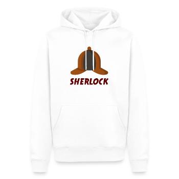 Sherlock - Männer Premium Bio Hoodie - Weiß - Vorne - Nico (187cm)