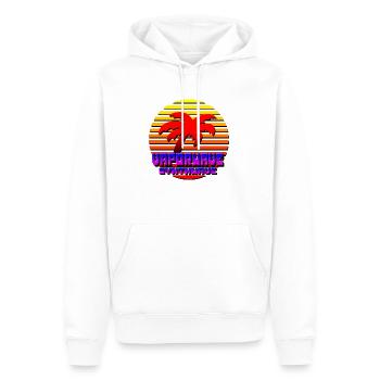 Vaporwave Synthwave - Sweat à capuche Premium bio Homme - blanc - Devant - Nico (187cm)