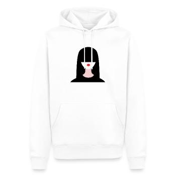 femme japonaise - Sweat à capuche Premium bio Homme - blanc - Devant - Nico (187cm)