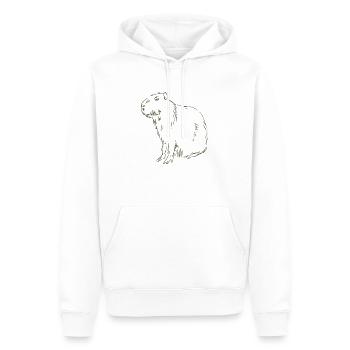 Capybara - Sweat à capuche Premium bio Homme - blanc - Devant - Nico (187cm)