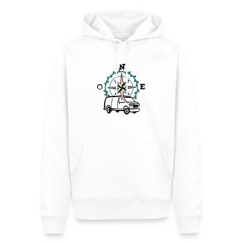 VAN LIFE VANLIFER NOMADS - Männer Premium Bio Hoodie - Weiß - Vorne - Nico (187cm)