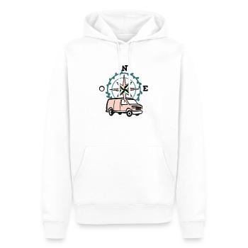 VAN LIFE VANLIFER NOMADS - Männer Premium Bio Hoodie - Weiß - Vorne - Nico (187cm)