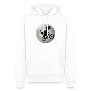 DINO E.T. on BIKE - Men’s Premium Organic Hoodie - white - Front - Nico (187cm)