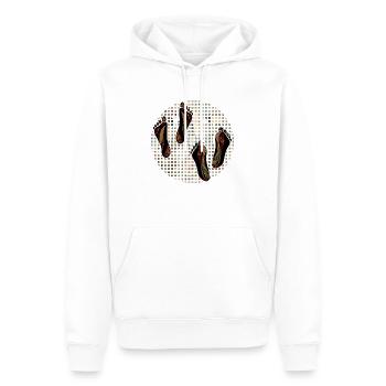 Pieds - Sweat à capuche Premium bio Homme - blanc - Devant - Nico (187cm)