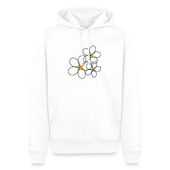 flowers - Men’s Premium Organic Hoodie - white - Front - Nico (187cm)