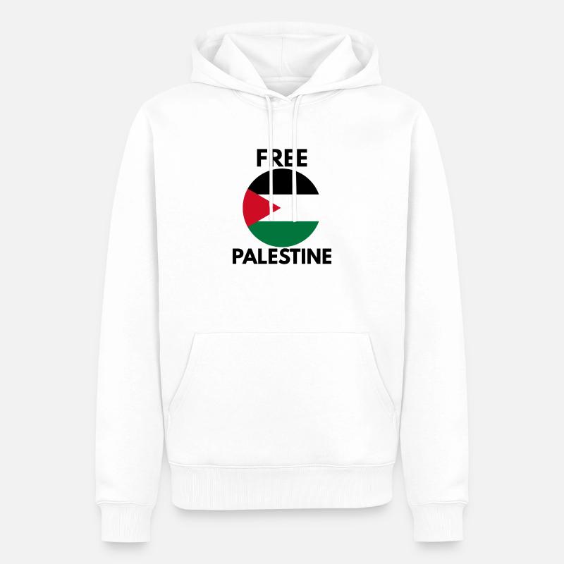 Libérer la Palestine - Sweat à capuche Premium bio Homme - blanc