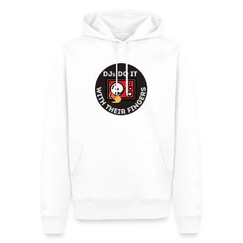 DJ Fingers AUFKLEBER - Männer Premium Bio Hoodie - Weiß - Vorne - Nico (187cm)