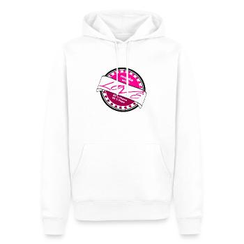 50%Mama 50% Papa Mädchen - Männer Premium Bio Hoodie - Weiß - Vorne - Nico (187cm)
