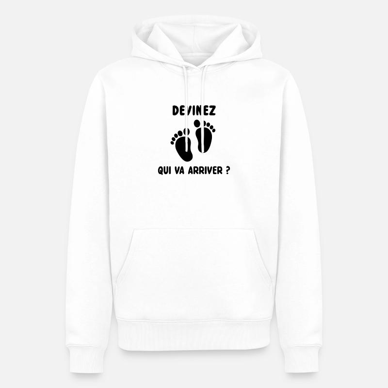 Devinez qui va arriver? - Sweat à capuche Premium bio Homme - blanc