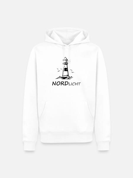 Nordlicht - Männer Premium Bio Hoodie - Weiß