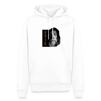 Odin Allfather - Men’s Premium Organic Hoodie - white - Front - Nico (187cm)