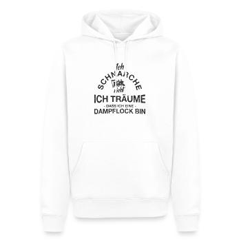 Modelleisenbahn - Männer Premium Bio Hoodie - Weiß - Vorne - Nico (187cm)