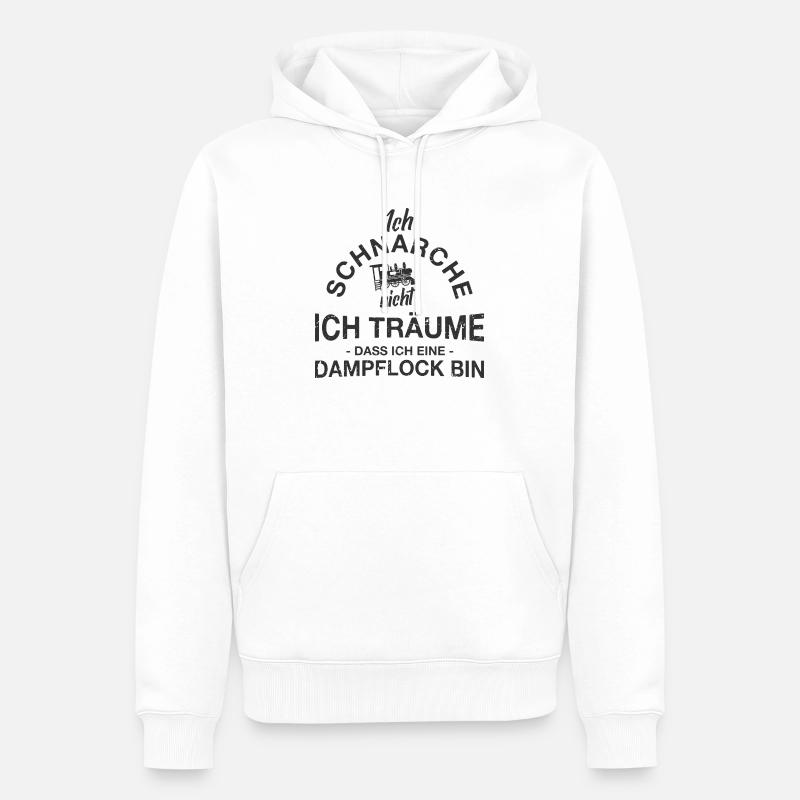 Modelleisenbahn - Männer Premium Bio Hoodie - Weiß