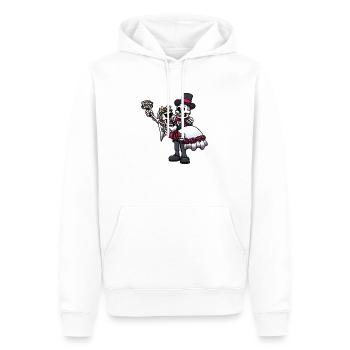 Squelettes mariés - Sweat à capuche Premium bio Homme - blanc - Devant - Nico (187cm)