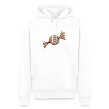 Bonbon - Sweat à capuche Premium bio Homme - blanc - Devant - Nico (187cm)