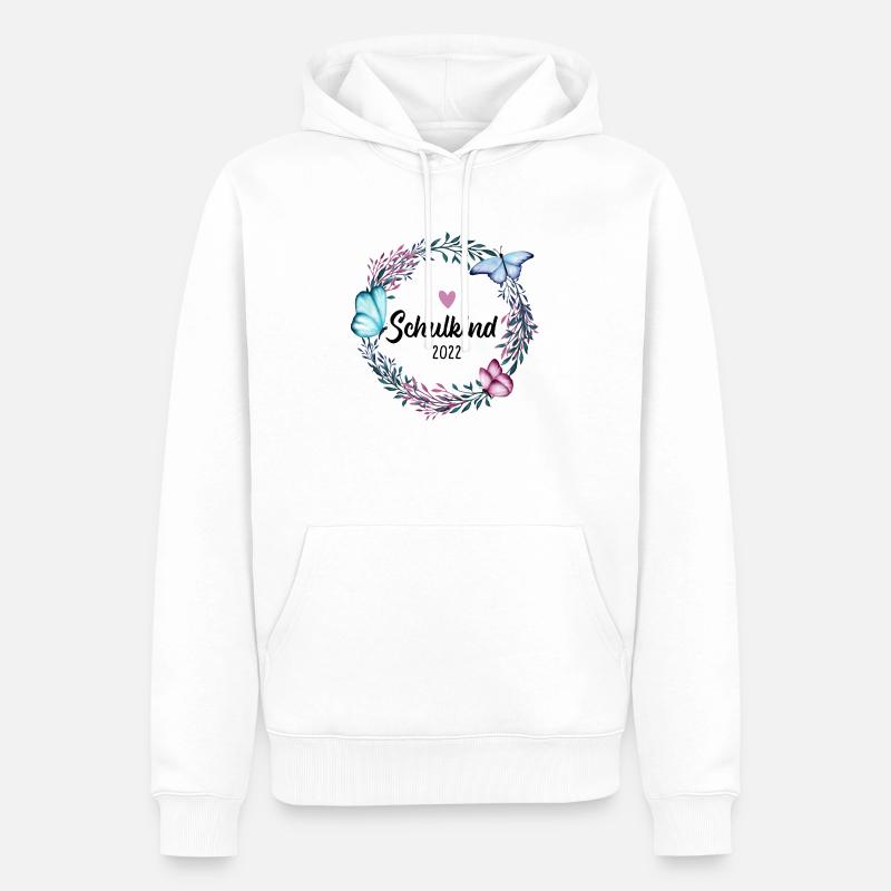 Schulkind 2022 - Einschulung Mädchen Geschenk - Männer Premium Bio Hoodie - Weiß