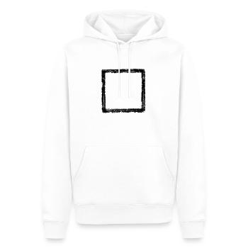 Graffiti noir carré - Sweat à capuche Premium bio Homme - blanc - Devant - Nico (187cm)