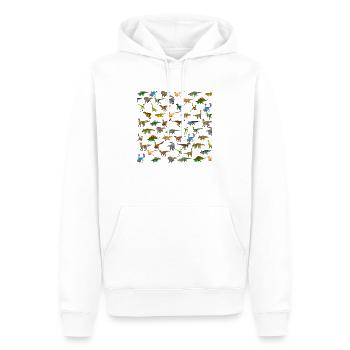 Dinosaurier - Männer Premium Bio Hoodie - Weiß - Vorne - Nico (187cm)