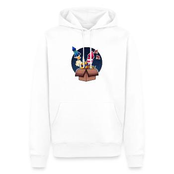 Buntes Feuerwerk in Box explodiert - Männer Premium Bio Hoodie - Weiß - Vorne - Nico (187cm)