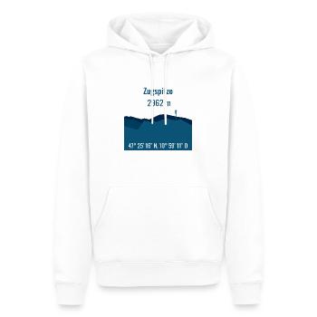 Zugspitze - Sweat à capuche Premium bio Homme - blanc - Devant - Nico (187cm)