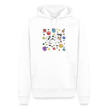 Cow - Men’s Premium Organic Hoodie - white - Front - Nico (187cm)