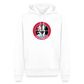 Feuerwehr Logo 3farbig - Männer Premium Bio Hoodie - Weiß - Vorne - Nico (187cm)