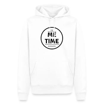 ME TIME - Männer Premium Bio Hoodie - Weiß - Vorne - Nico (187cm)