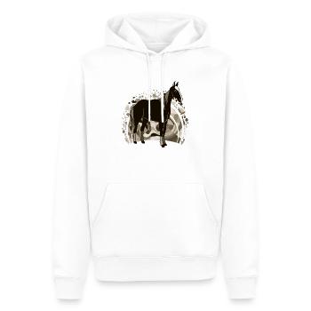 Pferd - Männer Premium Bio Hoodie - Weiß - Vorne - Nico (187cm)