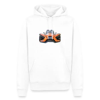 Funcar orange - Männer Premium Bio Hoodie - Weiß - Vorne - Nico (187cm)