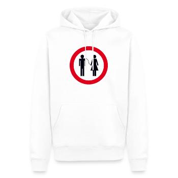 Leash obligation Polterabend Marriage Fun - Men’s Premium Organic Hoodie - white - Front - Nico (187cm)