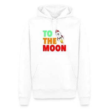 Vers la Lune Crypto chemise Meme Stocks Stonks Reddit - Sweat à capuche Premium bio Homme - blanc - Devant - Nico (187cm)