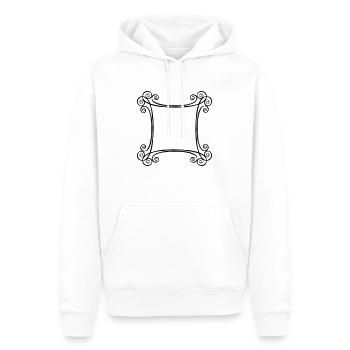 Verzierung Dekorativer Rahmen - Männer Premium Bio Hoodie - Weiß - Vorne - Nico (187cm)