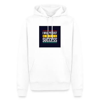 Succes - Men’s Premium Organic Hoodie - white - Front - Nico (187cm)