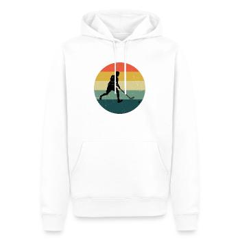 Innebandy Unihockeyspielen Unihockey Damen - Männer Premium Bio Hoodie - Weiß - Vorne - Nico (187cm)