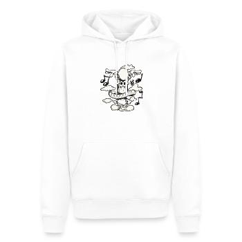 SportySkull - DanseClassique2 - Sweat à capuche Premium bio Homme - blanc - Devant - Nico (187cm)