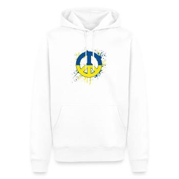 Peace Ukraine - Men’s Premium Organic Hoodie - white - Front - Nico (187cm)